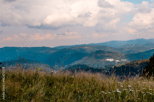 view of the mountain peak of Beskid Poland