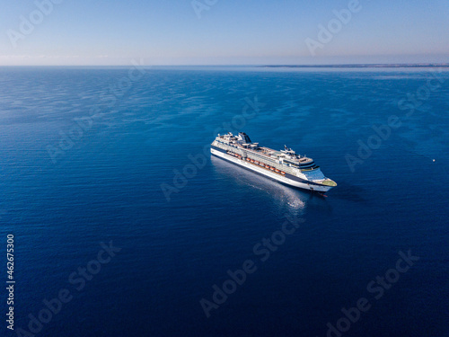 Aerila view from drone of luxury cruise ship in the sea © Anton Tolmachov
