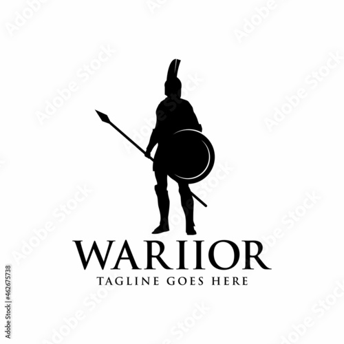 warrior logo name,fighter vector illustration,warrior icon element