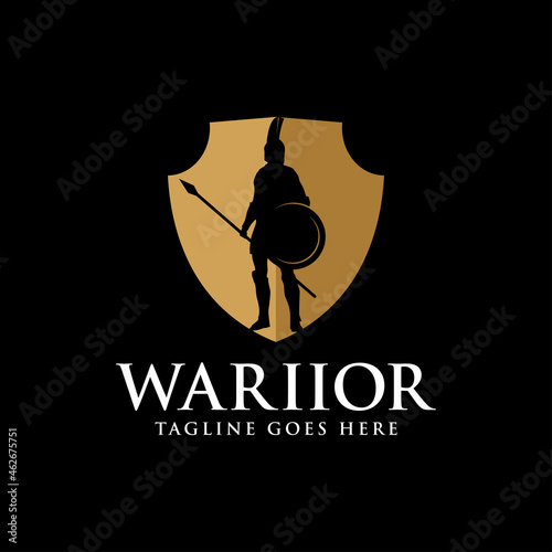 warrior logo name,fighter vector illustration,warrior icon element