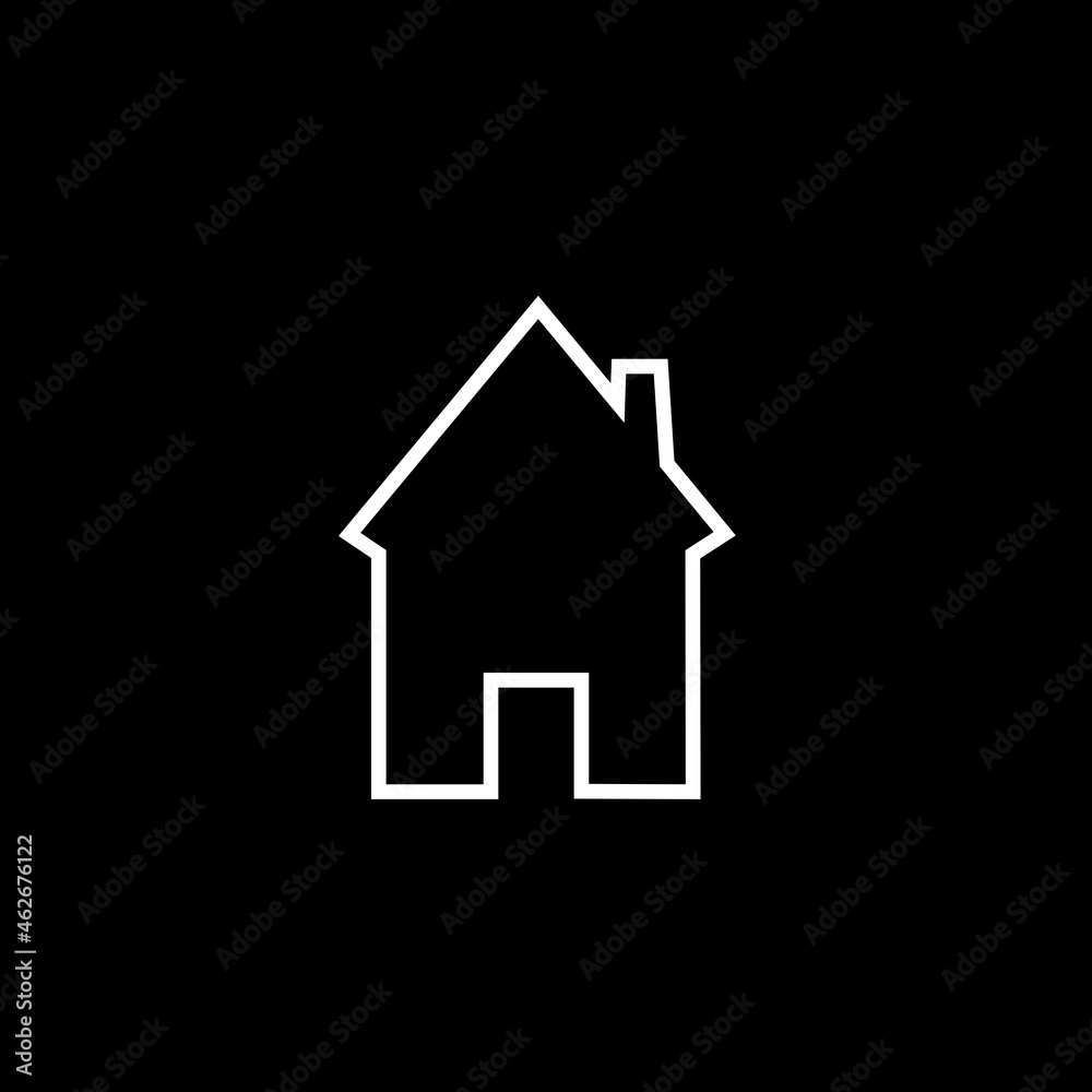 House icon vector isolated on black background. Trendy house icon in flat style. Template for app, ui and logo. Icon house for your web site. Modern house icon House icon vector isolated on black background. Trendy house icon in flat style. Template for app, ui and logo. Icon house for your web site. Modern house icon