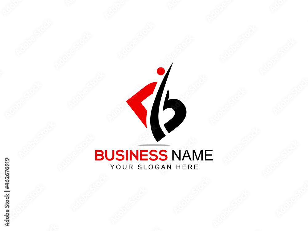 Abstract letter B logo design. Initial B bb vector element. Letter B