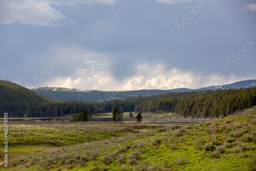 Storm in the distance in the mountatins photo