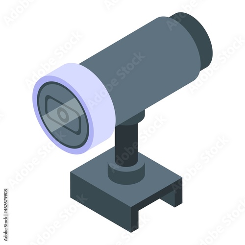 Web camera icon isometric vector. Video cam. Webcam lens