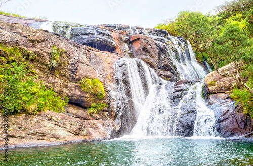 The Baker's Falls is one of the most popular tourist attraction in Horton Plains National Reserve, Sri Lanka photo