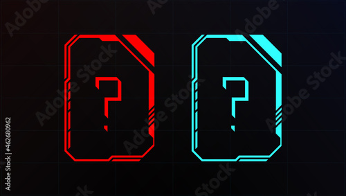 Choose one , Abstract frame Hud technology futuristic.