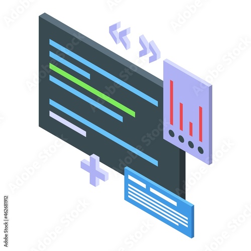 Seo program icon isometric vector. Digital web. Innovation strategy
