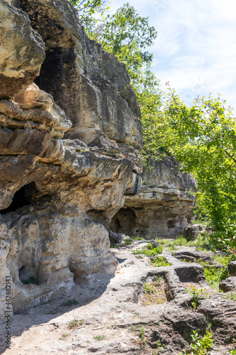 Cuadro en lienzo Medieval Albotin Rock Monastery, Bulgaria
