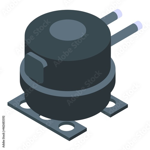 Broken refrigerator repair icon isometric vector. Fridge appliance. Home repairman