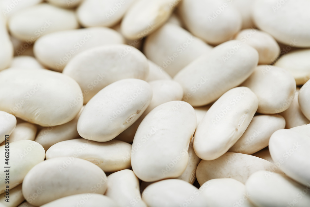 White bean beans close-up in full screen.