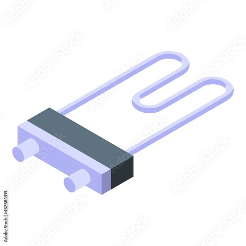 Wash machine heating element icon isometric vector. Washing heater. Water electric