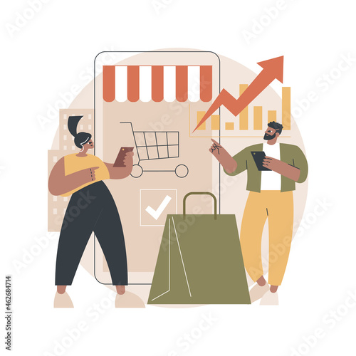 Consumer demand abstract concept vector illustration. Customer decision, buy product or service, consumer satisfaction, retail marketing, market price, consumption society abstract metaphor.