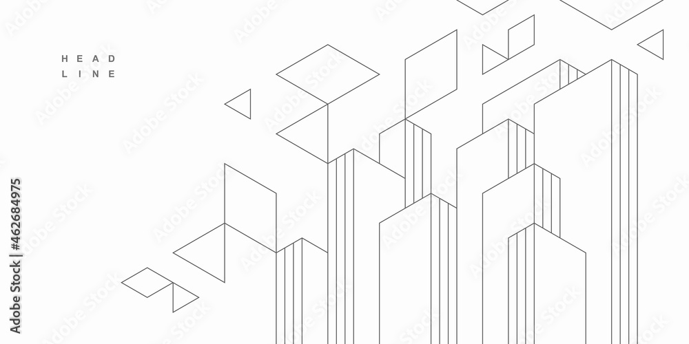 Abstract geometric technological background. Architectural construction. Abstract geometric technological background. Architectural construction.