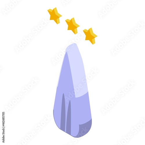 Care tooth icon isometric vector. Teeth whitening. Dental clinic