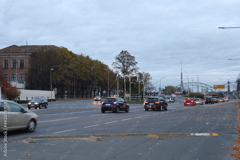 cars on the street