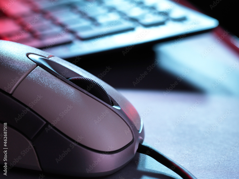 Computer mouse and keyboard, close-up Computer mouse and keyboard, close-up