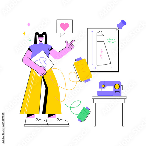 Men style and fashion abstract concept vector illustration. Men tailor shop, gentlemen fashion, stylish casual clothing, menswear model, design course, custom business suite abstract metaphor.