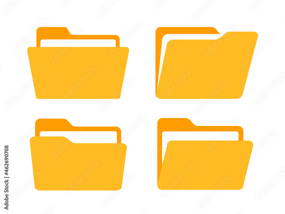 Flat folder icon vector illustration - obrazy, fototapety, plakaty 