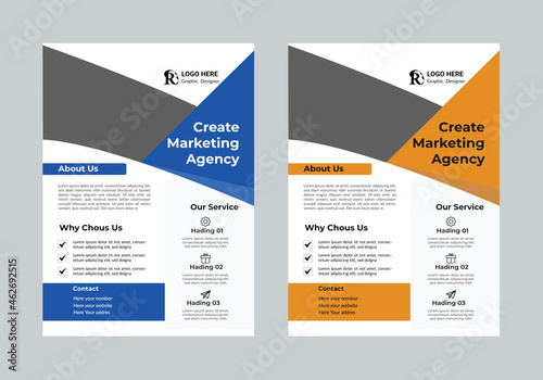 Business Flyer Corporate Flyer Template Geometric shape Flyer Circle Abstract Colorful concepts A4