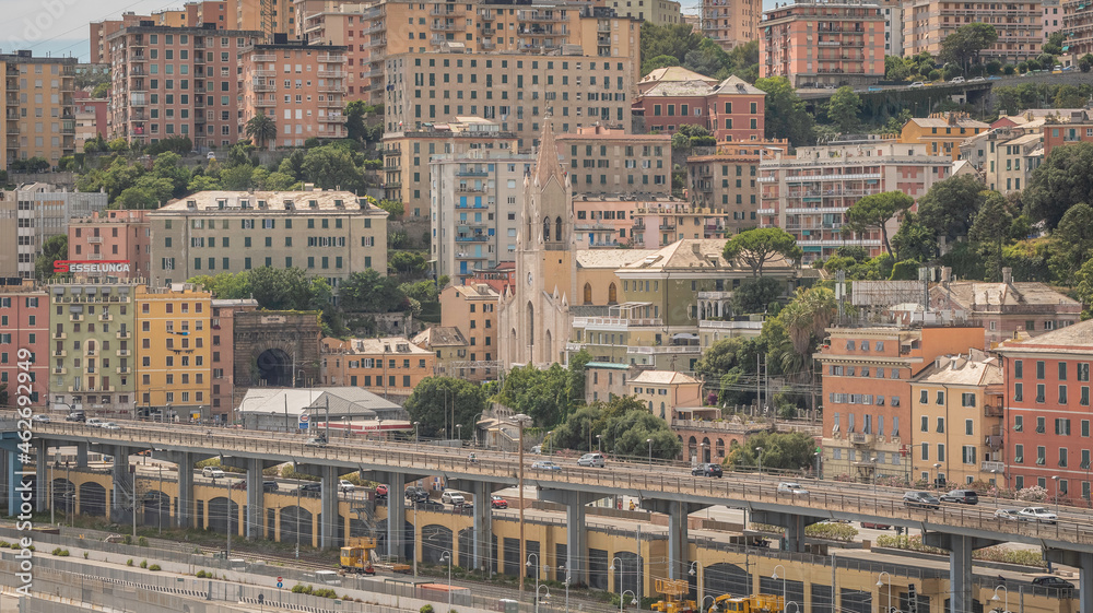 Vue de la ville de Gênes, Ligurie, Italie. Vue de la ville de Gênes, Ligurie, Italie.