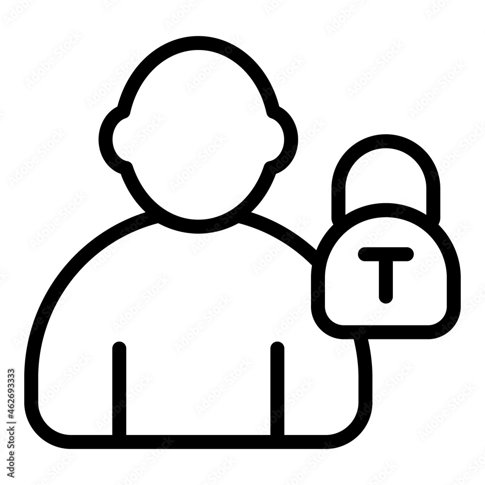Lock theft icon outline vector. Stop fraud. Cyber key Lock theft icon outline vector. Stop fraud. Cyber key