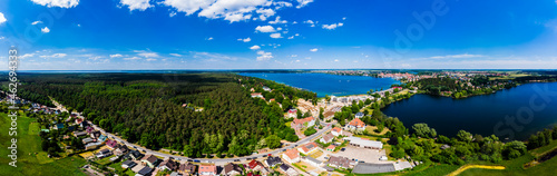 Germany, Mecklenburg-Western Pomerani, Mecklenburg Lake District, Waren an der Mueritz, Aerial view with Mueritz, Koelpinsse and Feisnecksee