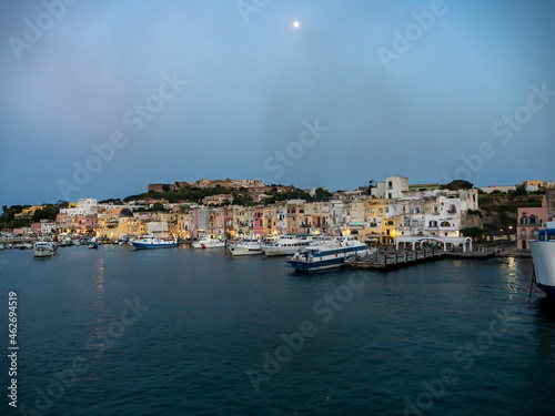 Italy, Campania, Naples, Gulf of Naples, Procida Island, Marina di Sancio Cattolico in the morning light photo