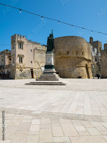 Italy, Province of Lecce, Otranto, Monument of female martyr on Piazza degli Eroi photo