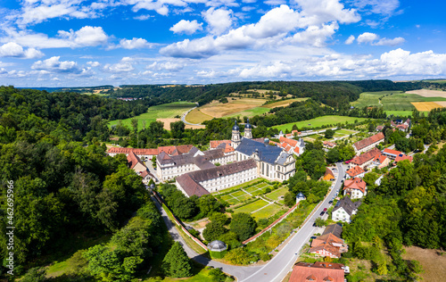 Germany, Baden-Wurttemberg, Schontal, Aerial view of Schontal Abbey in summer photo