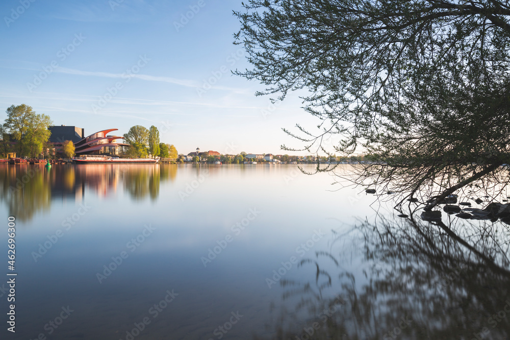 Germany,ÔøΩBrandenburg, Potsdam, Bank of Havel river withÔøΩHans Otto TheaterÔøΩin background Germany,ÔøΩBrandenburg, Potsdam, Bank of Havel river withÔøΩHans Otto TheaterÔøΩin background