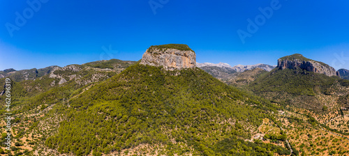 Spain, Balearic Islands, Alaro, Aerial view of clear sky overÔøΩPuigÔøΩdAlaro mountain photo