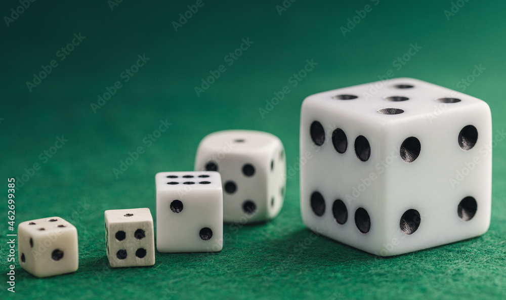 Colored board game figures with dice. Board games concept Colored board game figures with dice. Board games concept