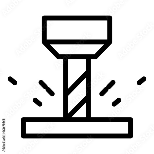 Modern cnc machine icon outline vector. Steel factory. Metal plant