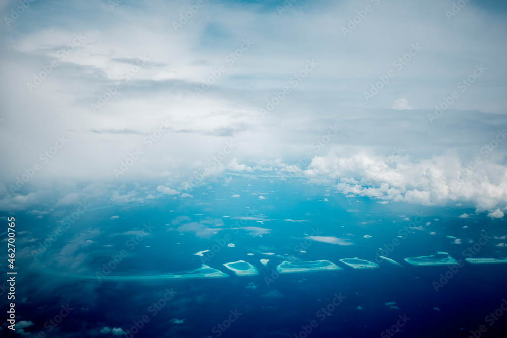 Aerial view of Maldives islands Aerial view of Maldives islands