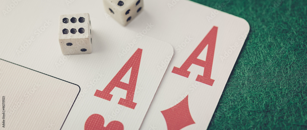 Combinations of playing cards in casino poker. winning hand business concept Combinations of playing cards in casino poker. winning hand business concept