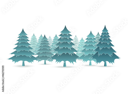 ChristmasTrees on white background