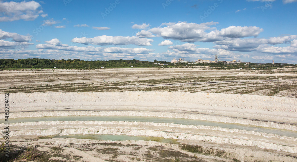a chalk opencast mine in Chelm in eastern Poland,