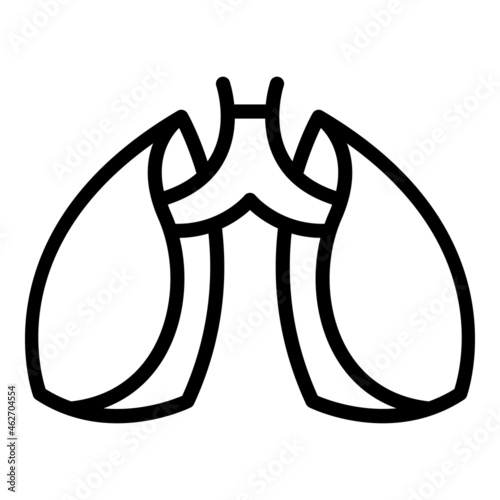 Patient lungs icon outline vector. Lung xray. Doctor health