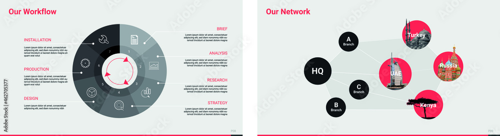 Business Global Network Work Flow - Vector Business Global Network Work Flow - Vector