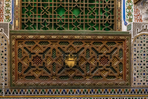 Africa city old town Fez Morocco traditional tourist oriental street leather roof view arabic colorful medina