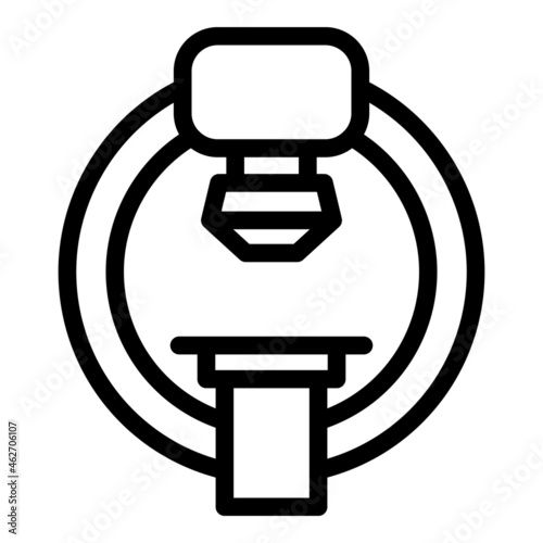 Magnetic resonance tomography icon outline vector. Mri scan. Medical scanner