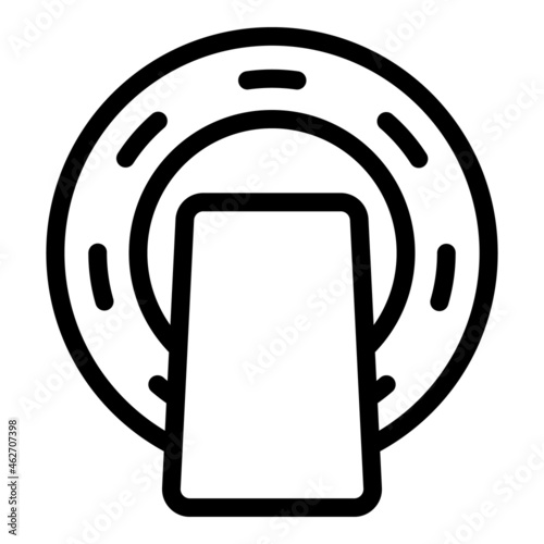 Cancer mri icon outline vector. Magnetic resonance. Ct scan medical