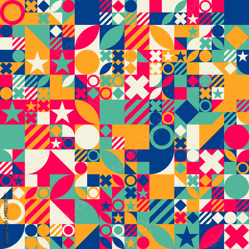 Patrón abstracto de múltiplkes formas geométricas
