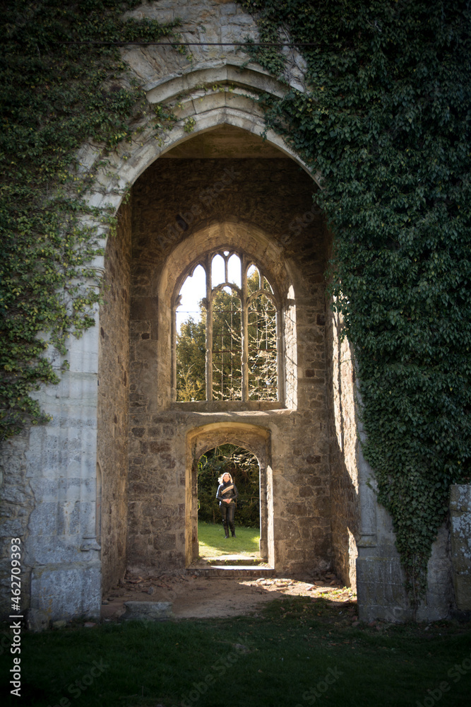 Fototapeta premium Ruins in Kent. Church bombed in the war