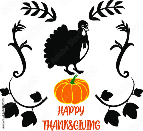 turkey for thanksgiving and different events on white background. Vector