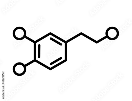 Dopamine formula icon photo