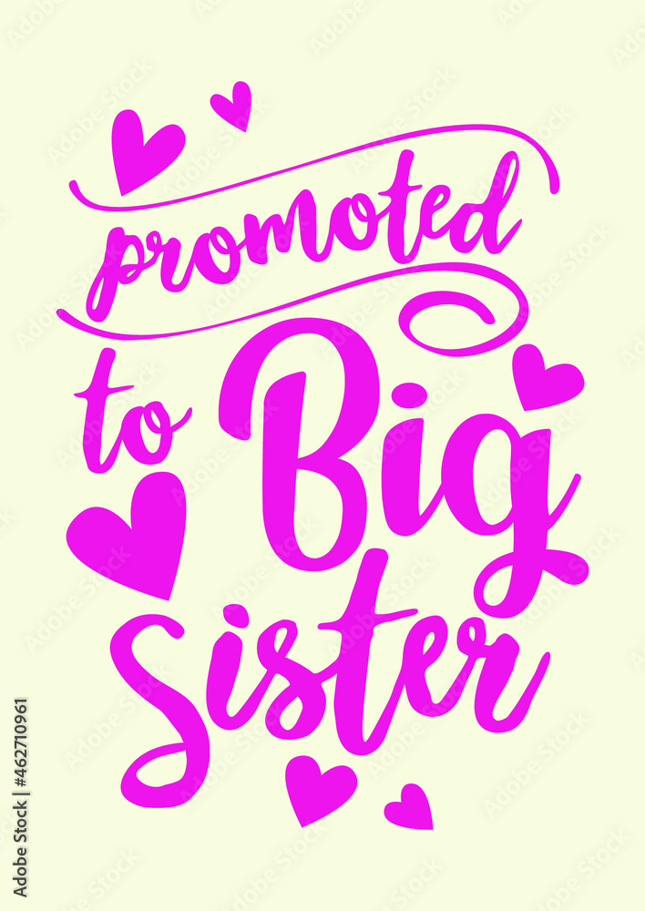 Promoted to big sister t-shirt design