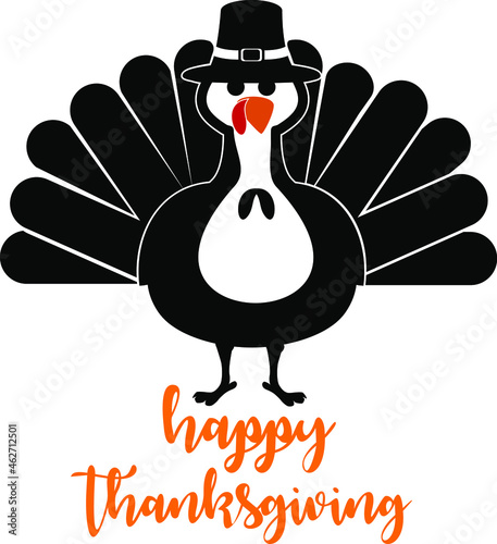 turkey for thanksgiving and different events on white background. Vector