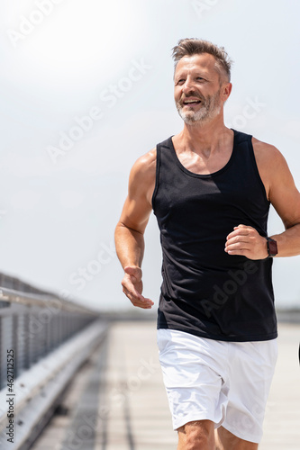 Sporty man jogging