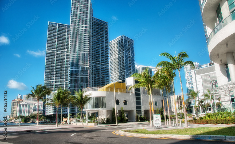 Colourful Streets of Miami on a sunny day Colourful Streets of Miami on a sunny day